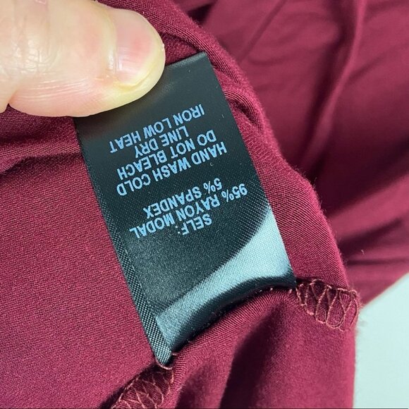 Lulus Enjoy The Ride Wine Red lace Up Short Sleeve Tee T-Shirt Boho NEW XS Boho - Picture 7 of 12